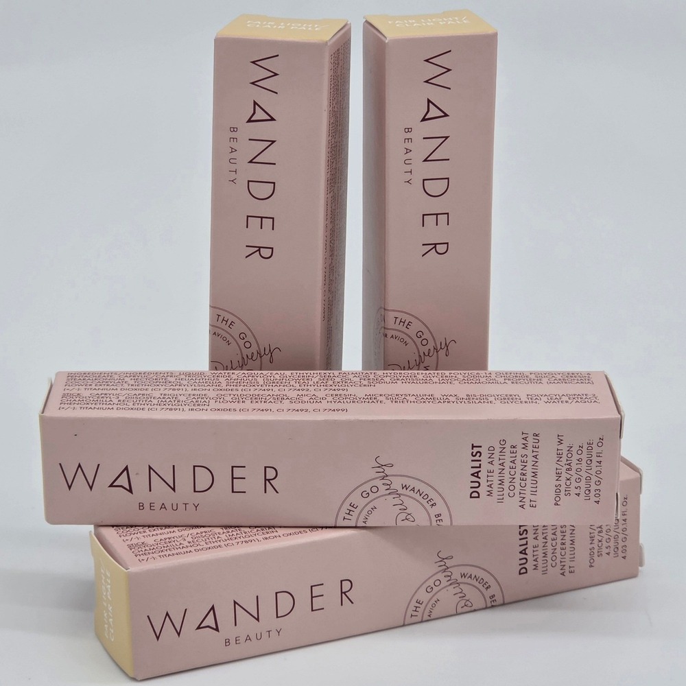 Wander Beauty Dualist Concealer 4 Pack Fair Light AG13 NIB Matte Illuminating